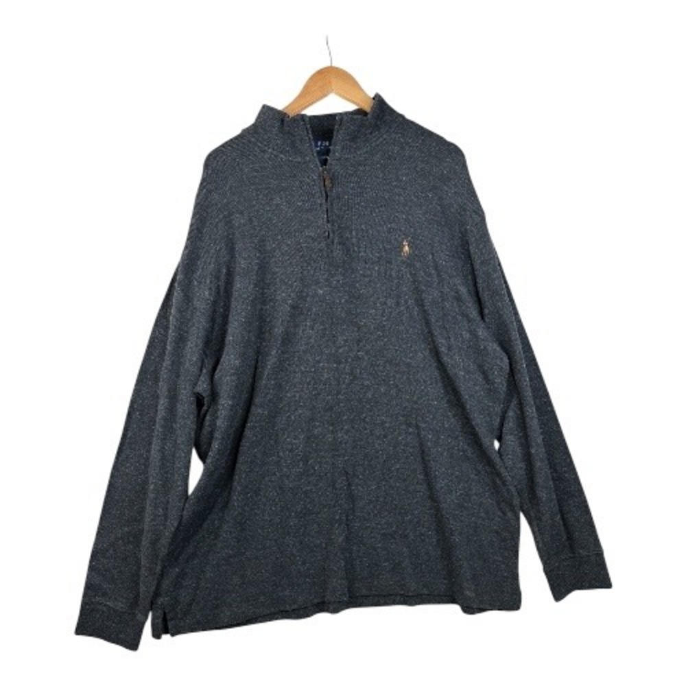 Polo Ralph Lauren Pony Quarter Zip Pullover size 2XB Dark Gray‎